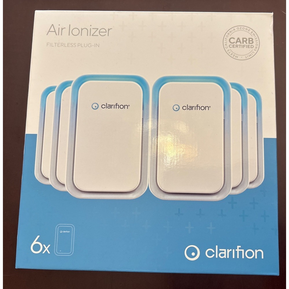 Clarifion Air Ionizer Filterless Plug-In Set of 6 GL-139 New / Sealed